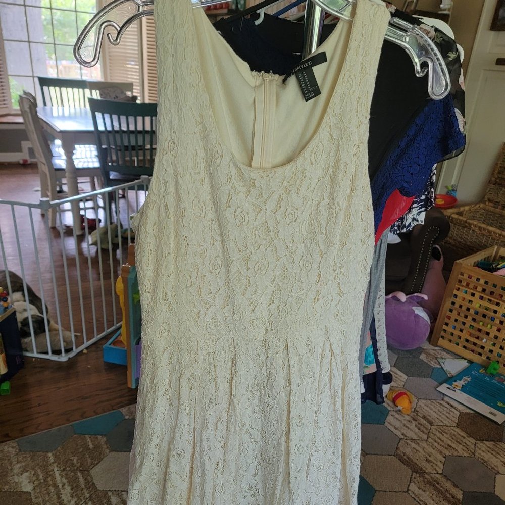 Cream Lace Dress